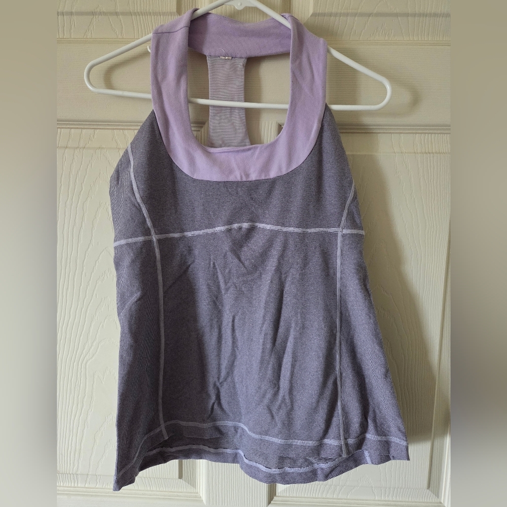 Women's Lululemon Purple Striped Tank Top Size 6
